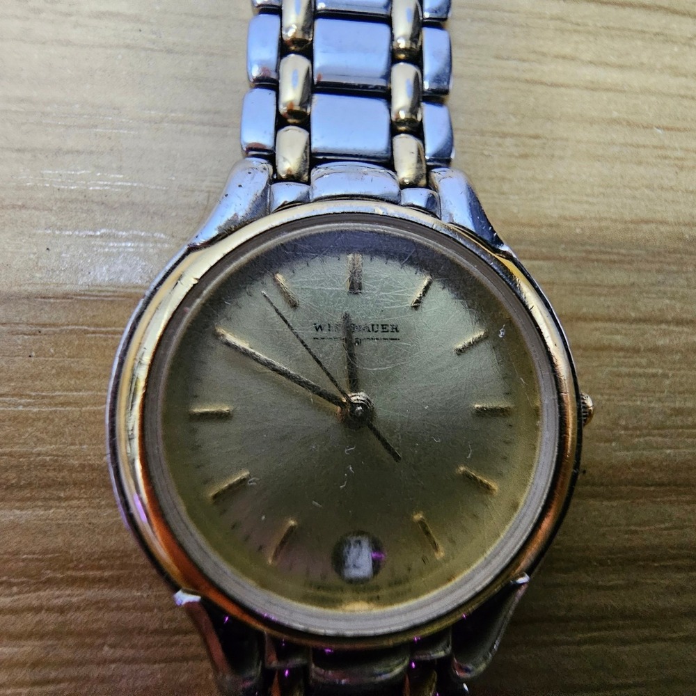 Wittnauer Quartz Watch 7 Jewels Gold Plate Sw2586 Swiss Made